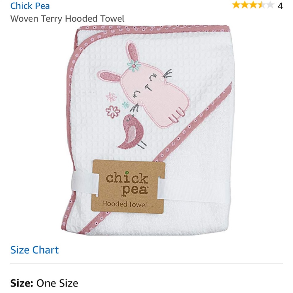 Chick Pea brand Terry cloth Hooded towel